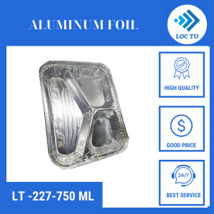 3-Compartment Aluminum Tray 750ml