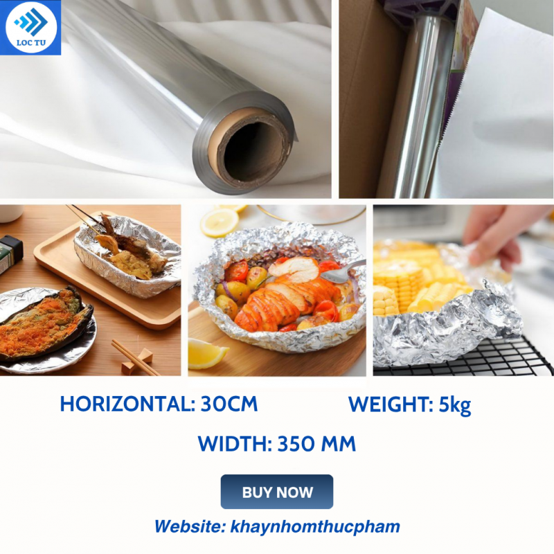 HEAVY DUTY 30CM 5KG ALUMINUM FOIL ROLL FOR COMMERCIAL F&B KITCHENS